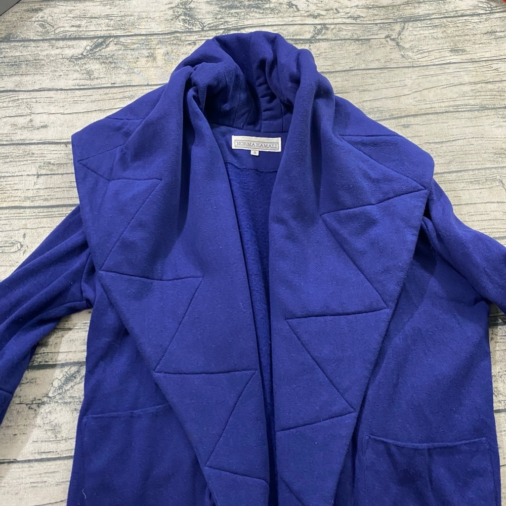 Norma Kamali Iconic Shawl Collar Open Front Oversized Vtg 80s 90s Coat Jacket - Picture 3 of 11